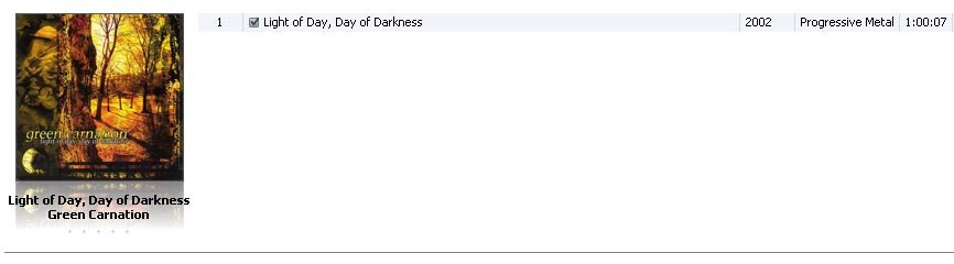 Green Carnation - Light of Day, Day of Darkness